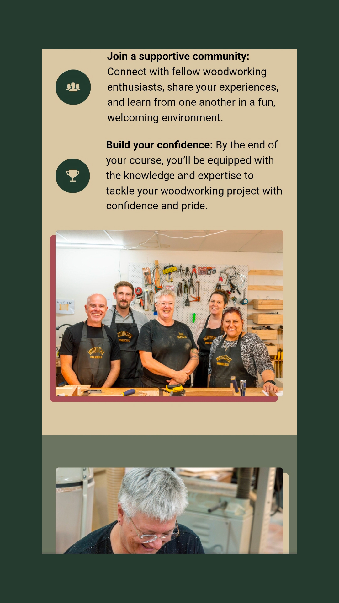 WoodChix Foundation volunteers